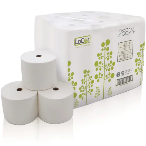 26824 LOCOR SMALL CORE BATH TISSUE 2 PLY 18/1500/CS