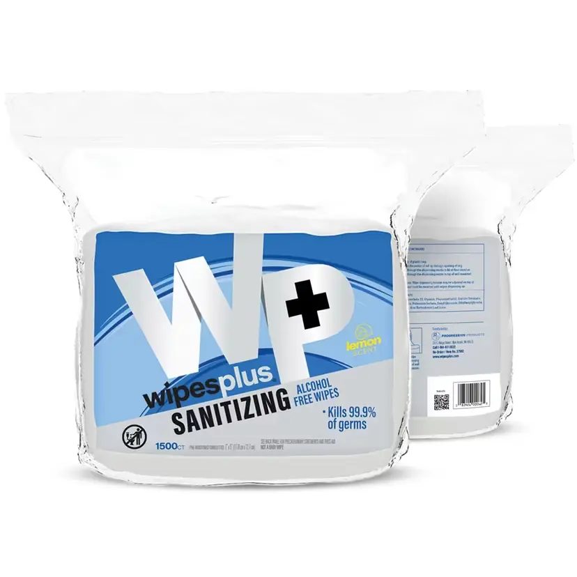[P92661] 37502 CFS WIPES PLUS SANITIZING ALCOHOL-FREE WIPES RESEALABLE REFILL BAG 1500 COUNT, 4/CS