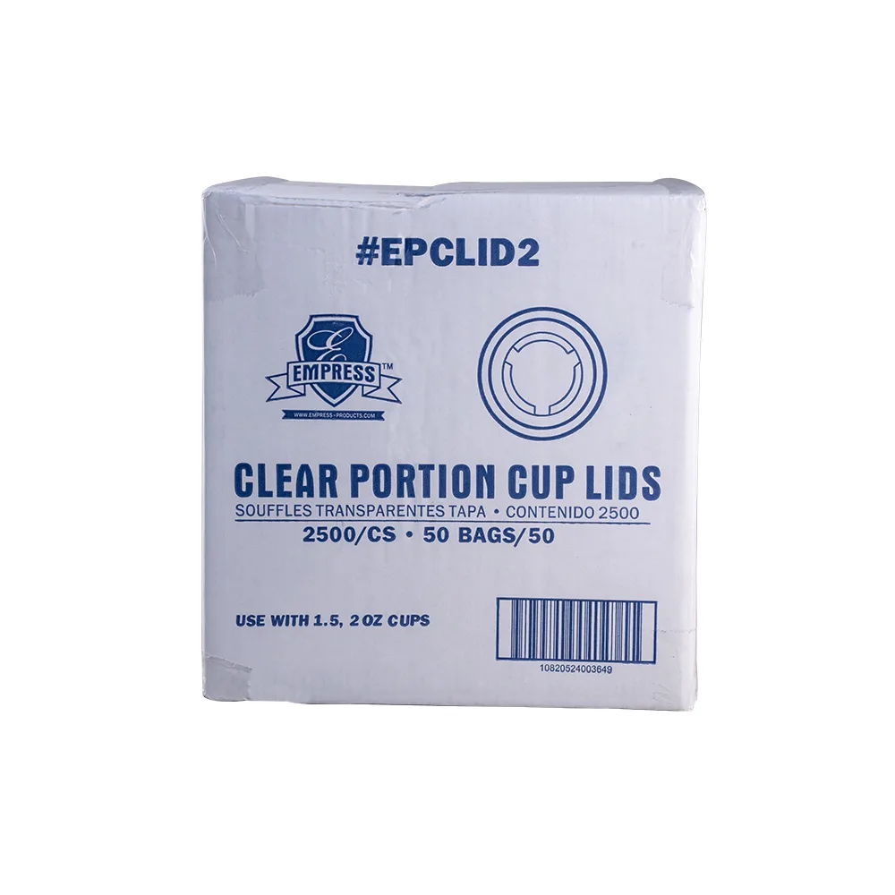 [FS2634] EPCLID2 EMPRESS PLASTIC LID FOR 1.5 AND 2 OZ PORTION CUP, CLEAR 2500/CS