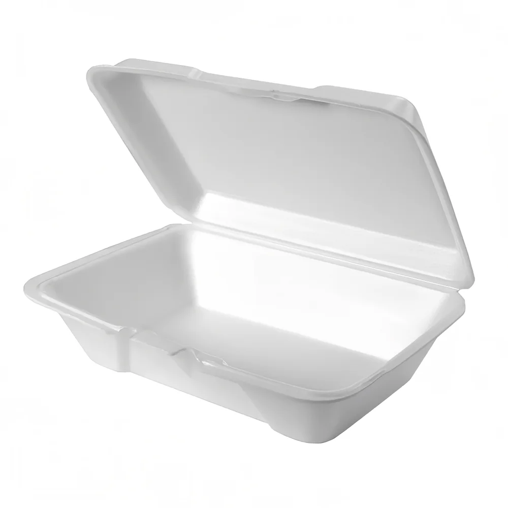 [FS4672] 20500 GENPAK LARGE DEEP ALL PURPOSE HINGED CONTAINER WHITE (9.19 x 6.5 x 2.88) 200/CS