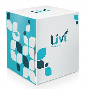 [P53102] 11516 LIVI VPG SELECT 2 PLY WHITE CUBE BOX FACIAL TISSUE 36/CS
