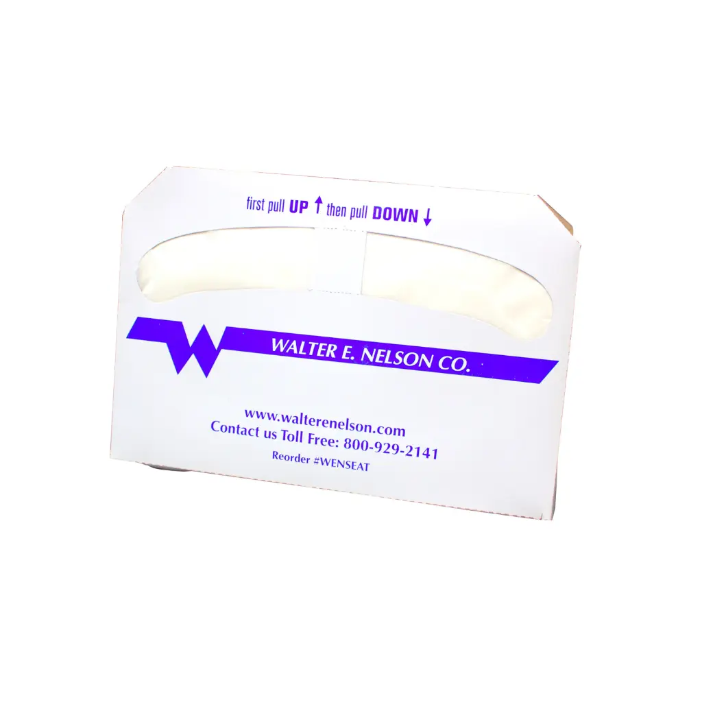 [P62206] WENCO TOILET SEAT COVERS 1/2 FOLD 250 COVERS PER PK; 20 PK/CS (5000 SEAT COVERS/CS)