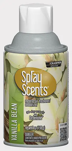 [C22542] VANILLA BEAN AIR FRESHENER STANDARD METERED 7 OZ CAN 12 EA/CS