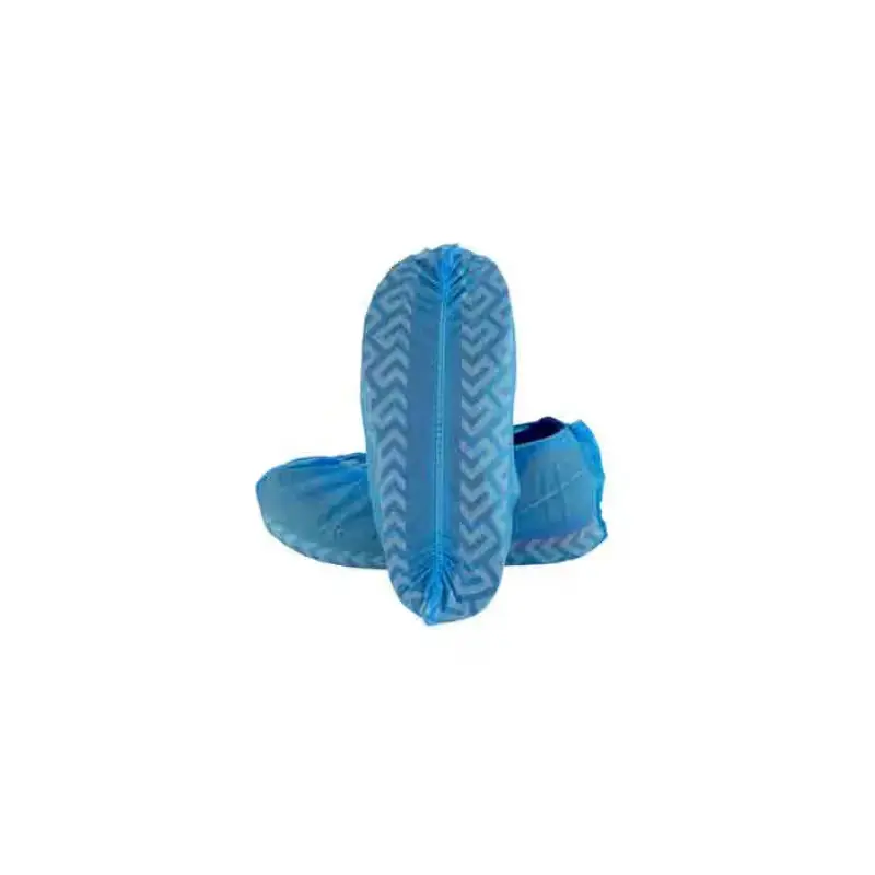 [FS5166] SHOE COVER BOOTIES BLUE XL NON SKID POLY 150 PAIR/CS