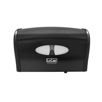 [P43102] LOCOR D67023 2 ROLL SMALL CORE BATH TISSUE DISPENSER BLACK SIDE BY SIDE
